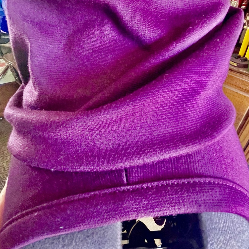 Monteau Purple Cowl Neck Sweater Soft Plush Fabric